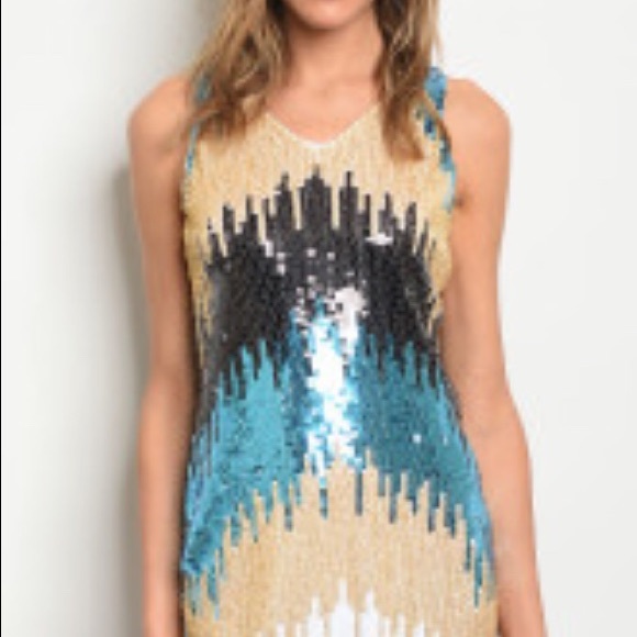 ✨2019✨”THE INFLUENCER”✨SEQUIN STRETCHY SHIFT DRESS - Picture 5 of 7